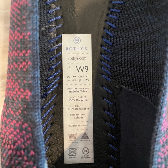 Rothy’s EUC Magenta Heather Points size 9 - Picture 5 of 5